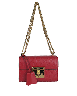 Supreme Padlock Shoulder Bag, Leather, Red, 409487001998, 2*